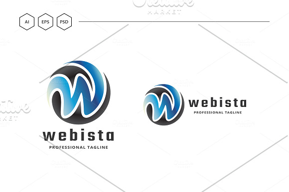 Webista Letter W Logo in Logo Templates - product preview 5