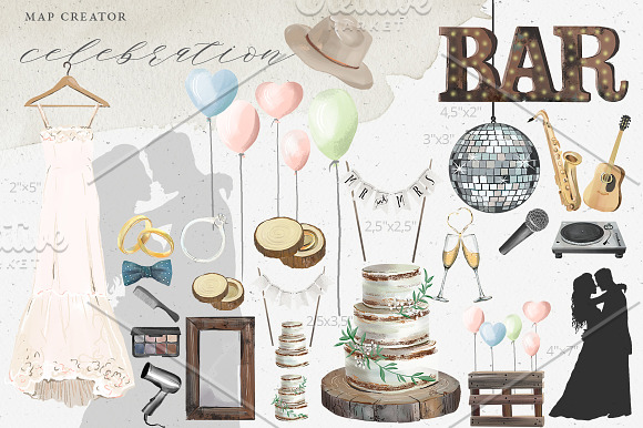 MAP creator. Rustic Romance. Wedding in Illustrations - product preview 2