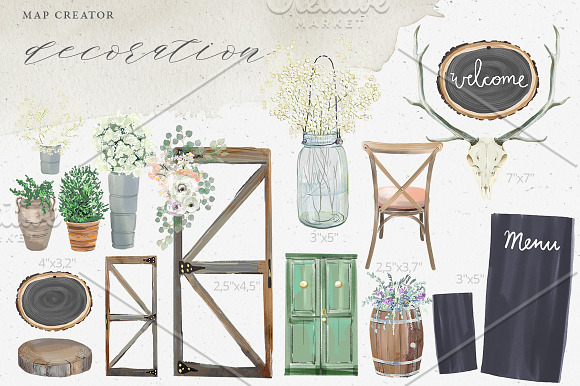MAP creator. Rustic Romance. Wedding in Illustrations - product preview 5