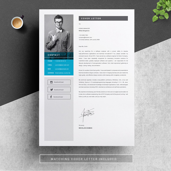Resume / CV Template | MS Word in Resume Templates - product preview 2