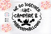 Campfire and Marshmallows Cut File
