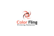 Color Fling Logo Template