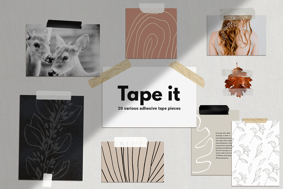 20 Adhesive Tape Pieces in Web Elements - product preview 8