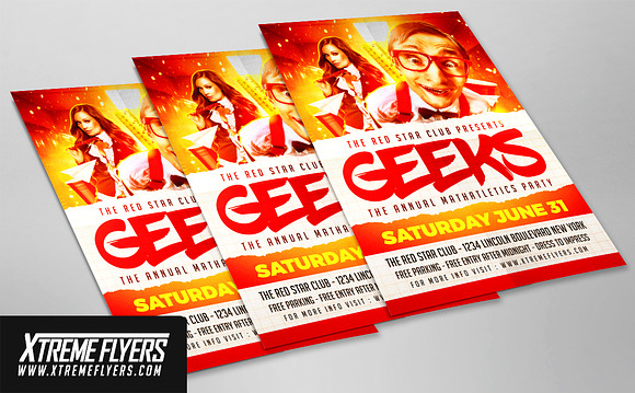 Geeks Party Flyer in Flyer Templates - product preview 1