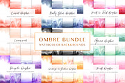 Ombre bundle watercolor backgrounds