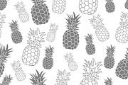 Seamless pattern pineapple Vector