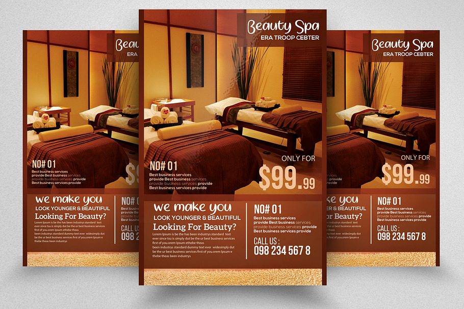 Spa & Massage Center Flyer Template