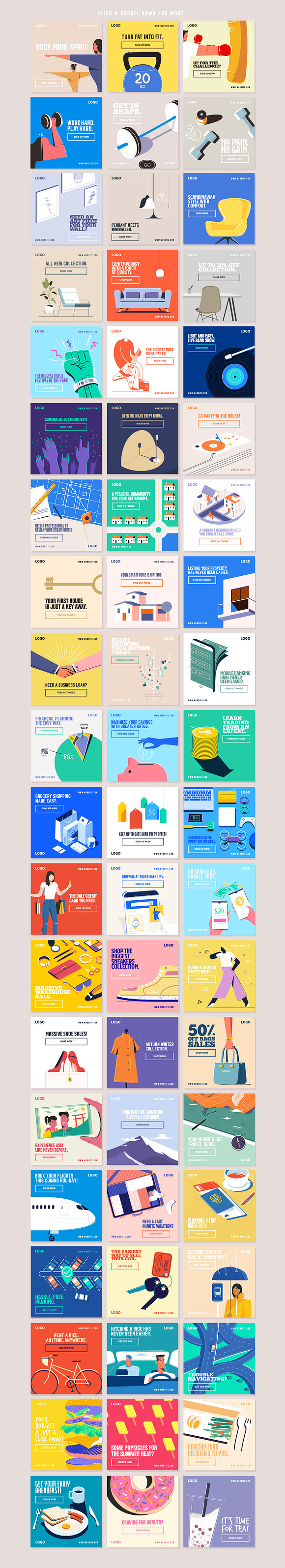 Illustrated Social Media Pack in Social Media Templates - product preview 2