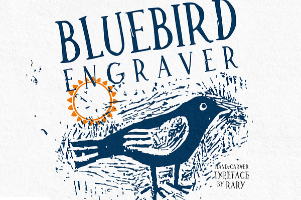 Bluebird Engraver Font
