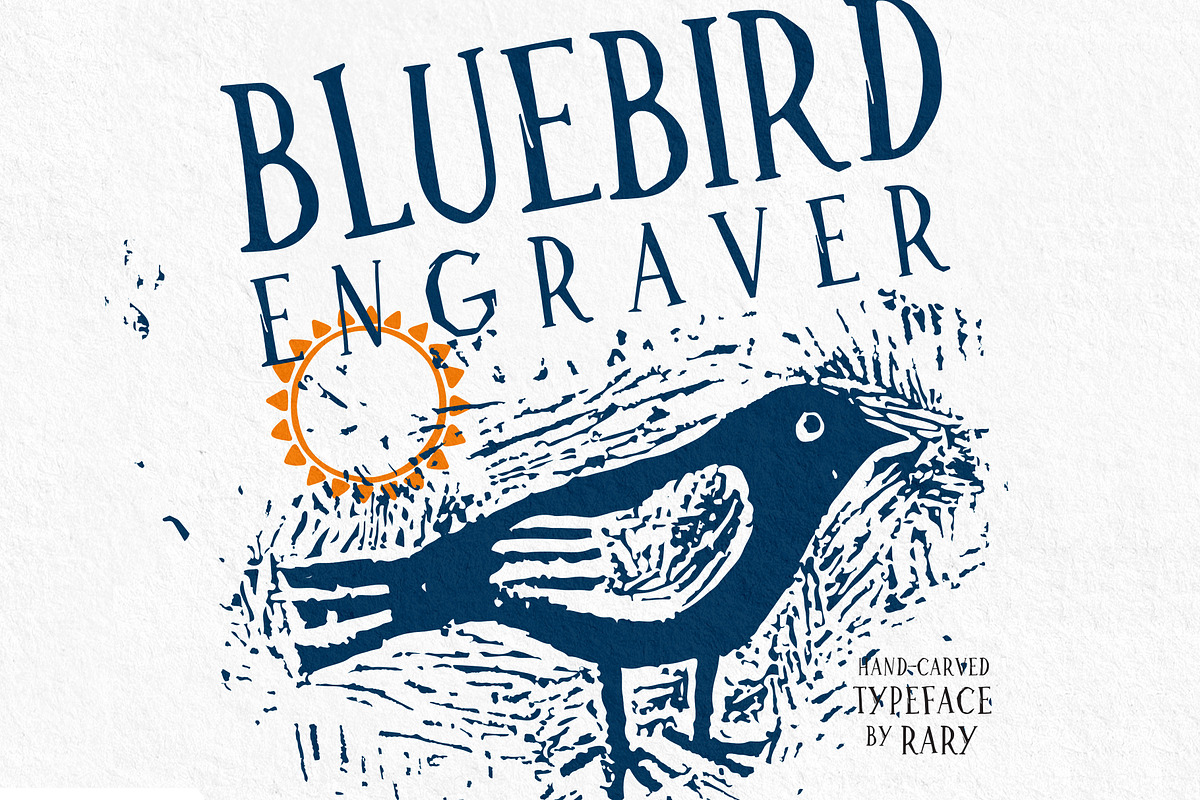 Bluebird Engraver Font in Serif Fonts - product preview 8