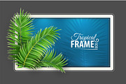Tropical banner frame. Design.