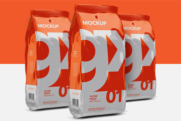 Flow Pack - Mockup - Metallic in Branding Mockups - product preview 3