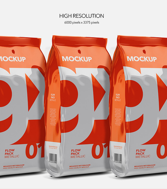 Flow Pack - Mockup - Metallic in Branding Mockups - product preview 4