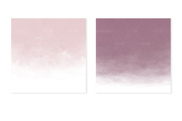 Dusty Rose Watercolor Backgrounds in Textures - product preview 2