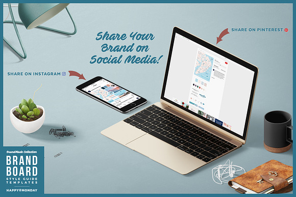 Brand Board Style Guide Templates in Social Media Templates - product preview 2