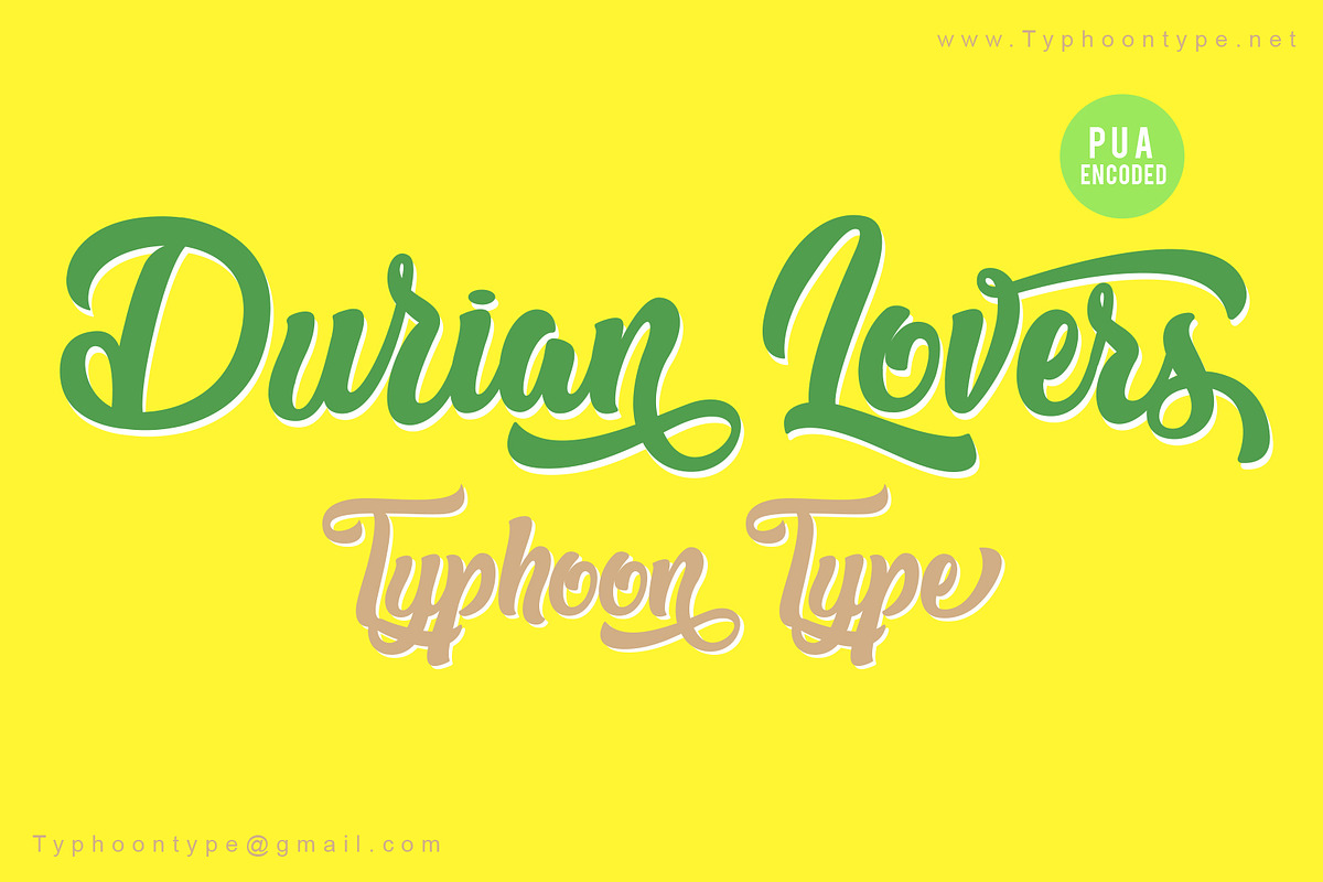 Durian Lovers font in Script Fonts - product preview 8