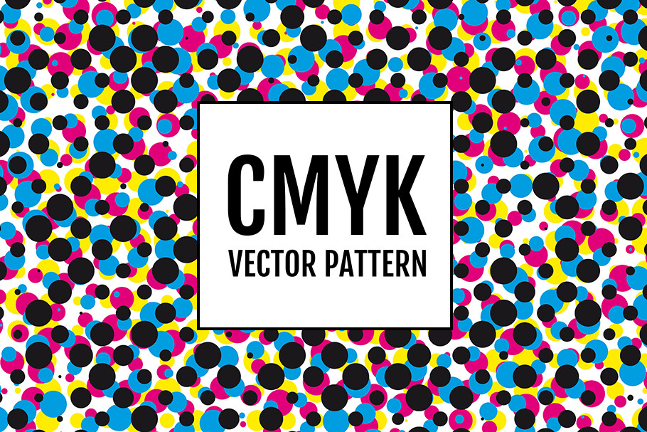 Cmyk pattern, vector set
