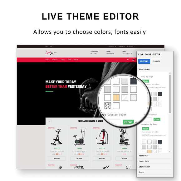 BOS GYMGEAR PRESTASHOP THEME in Bootstrap Themes - product preview 3