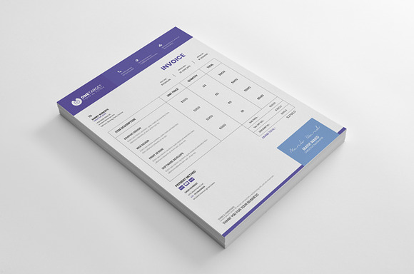Pixe invoice template in Stationery Templates - product preview 3