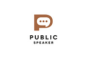 Public Speaker Logo Template