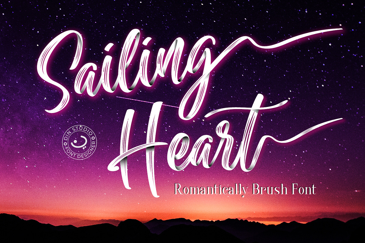 Sailing Heart Script in Script Fonts - product preview 8