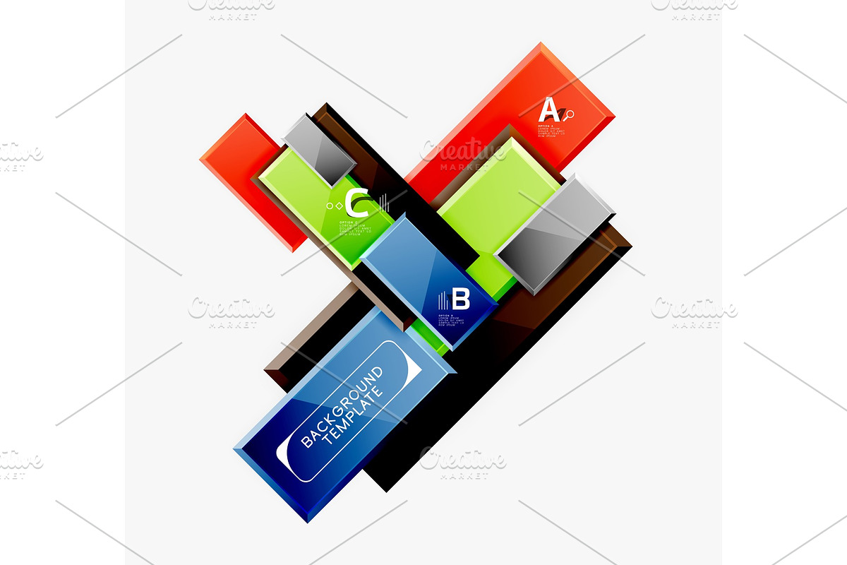 Minimal square banner abstract in Illustrations - product preview 8