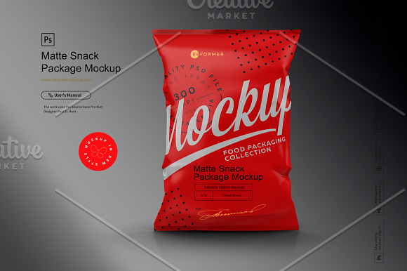 Matte Snack Package Mockup in Product Mockups - product preview 2