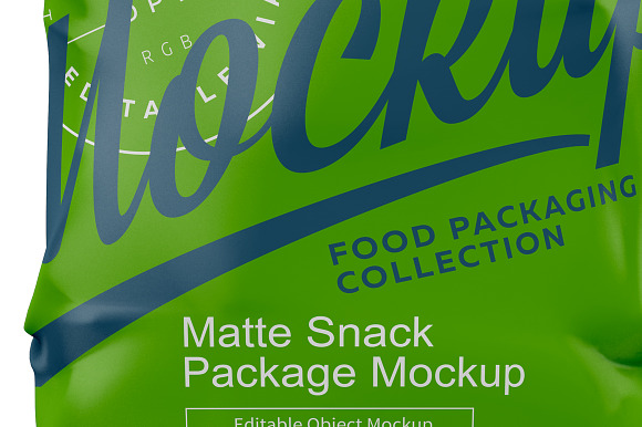 Matte Snack Package Mockup in Product Mockups - product preview 3