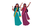 Two women wearing traditional