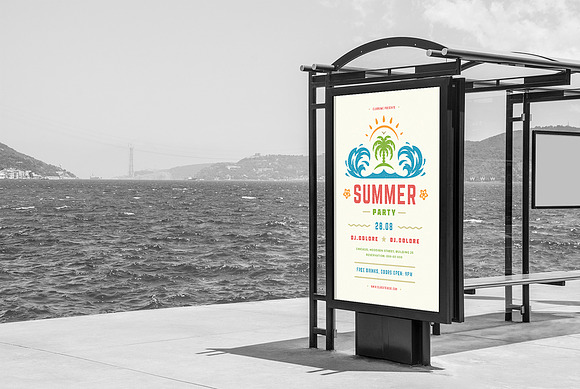 Summer Party Flyer Template in Invitation Templates - product preview 4