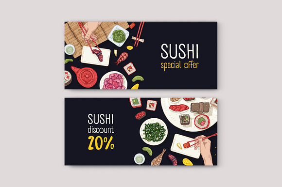 Sushi bundle in Illustrations - product preview 2