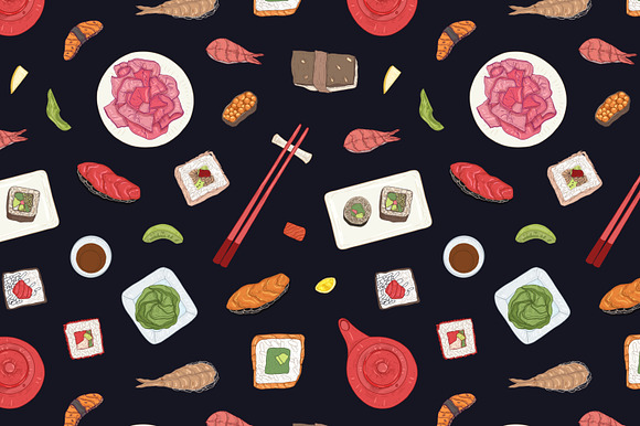 Sushi bundle in Illustrations - product preview 5
