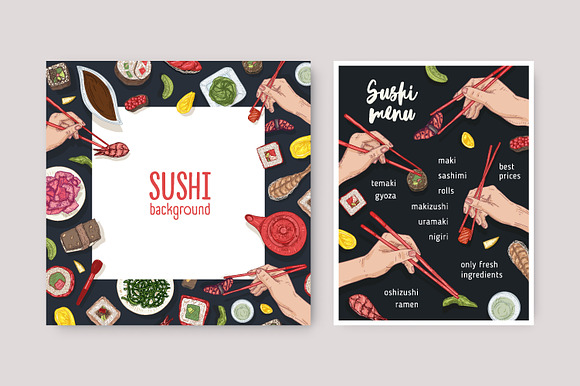 Sushi bundle in Illustrations - product preview 6