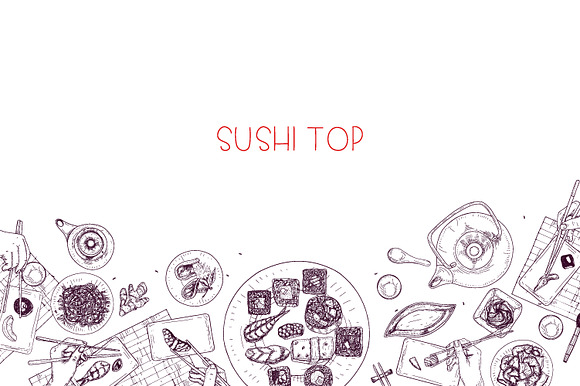 Sushi bundle in Illustrations - product preview 10