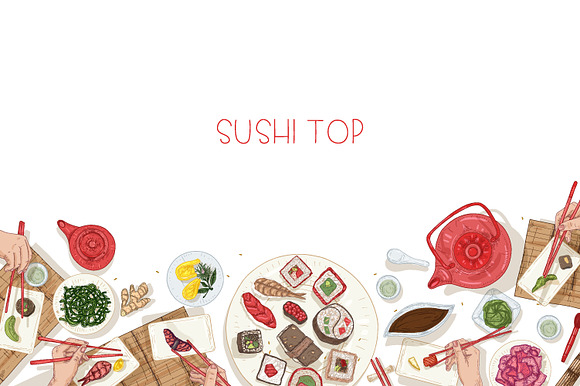 Sushi bundle in Illustrations - product preview 12