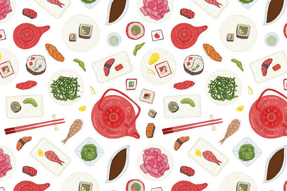 Sushi bundle in Illustrations - product preview 17