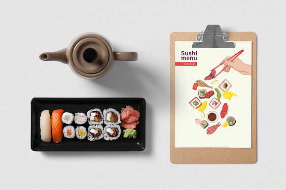 Sushi bundle in Illustrations - product preview 22