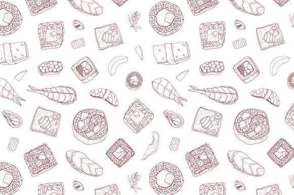 Sushi bundle in Illustrations - product preview 23
