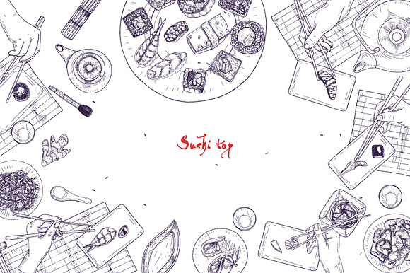 Sushi bundle in Illustrations - product preview 24
