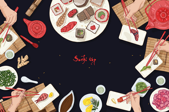 Sushi bundle in Illustrations - product preview 25