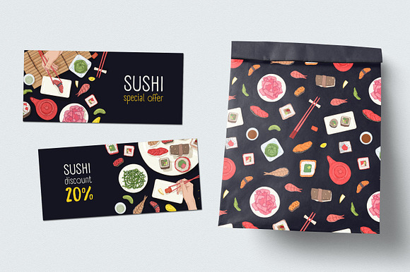 Sushi bundle in Illustrations - product preview 26