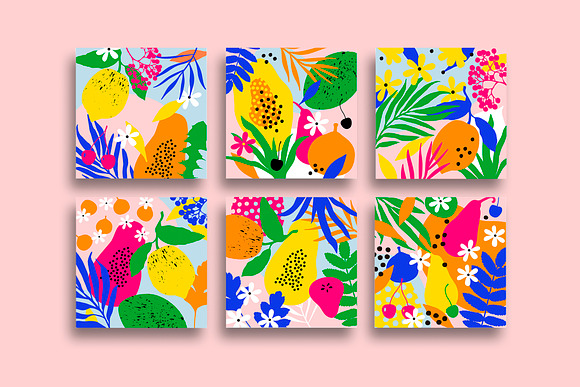 "SUMMER VIBES" Abstract Graphic Set in Patterns - product preview 9