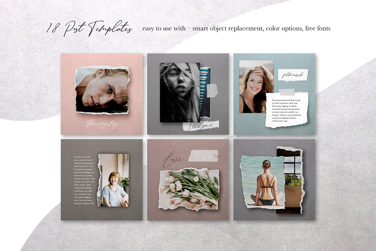 Paperly 1 – Instagram Post Templates in Instagram Templates - product preview 8