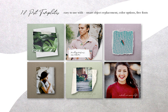 Paperly 1 – Instagram Post Templates in Instagram Templates - product preview 1