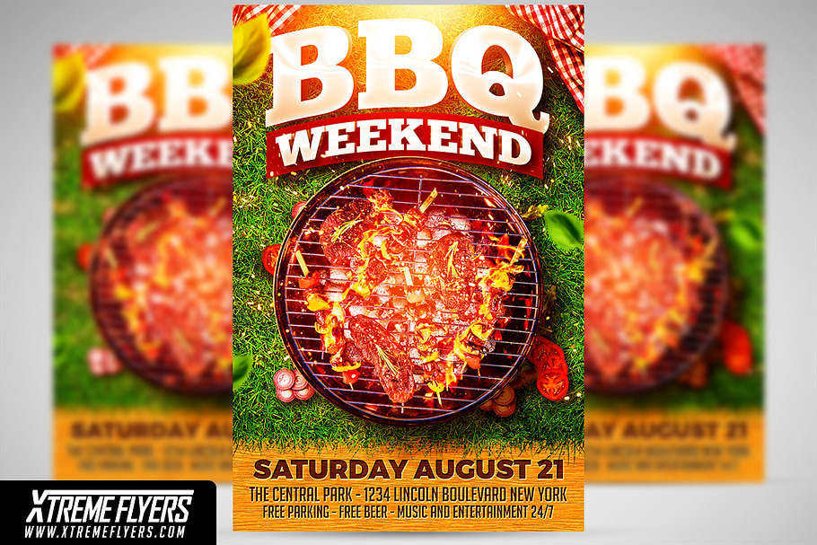 BBQ Weekend Flyer Template in Invitation Templates - product preview 8