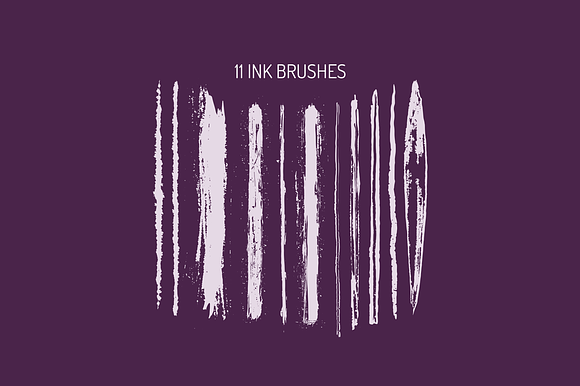 11 Ink Brushes for Illustrator in Photoshop Brushes - product preview 1