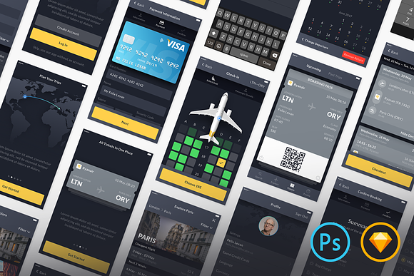 Sense UI Kit for Sketch & Photoshop in UI Kits and Libraries - product preview 4
