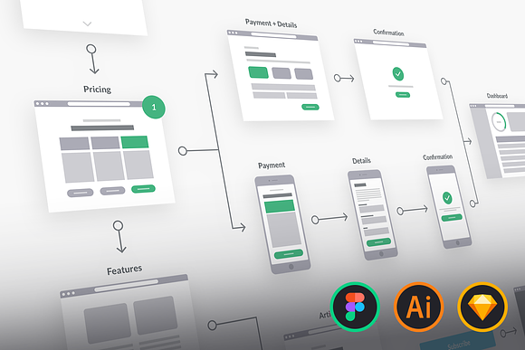 UX Flowchart Cards in Product Mockups - product preview 4