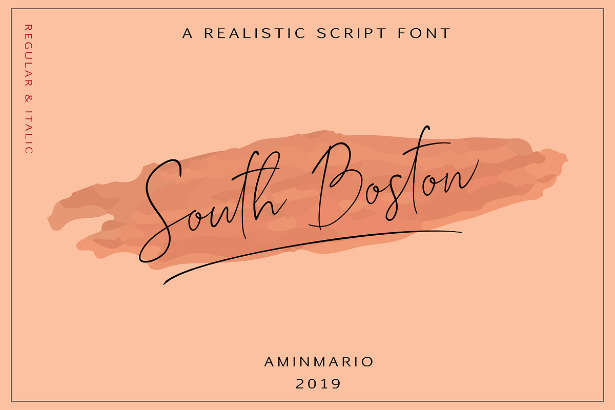 SOUTH BOSTON | REALISTIC SCRIPT in Script Fonts - product preview 8