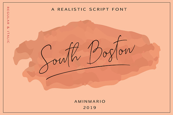 SOUTH BOSTON | REALISTIC SCRIPT in Script Fonts - product preview 10